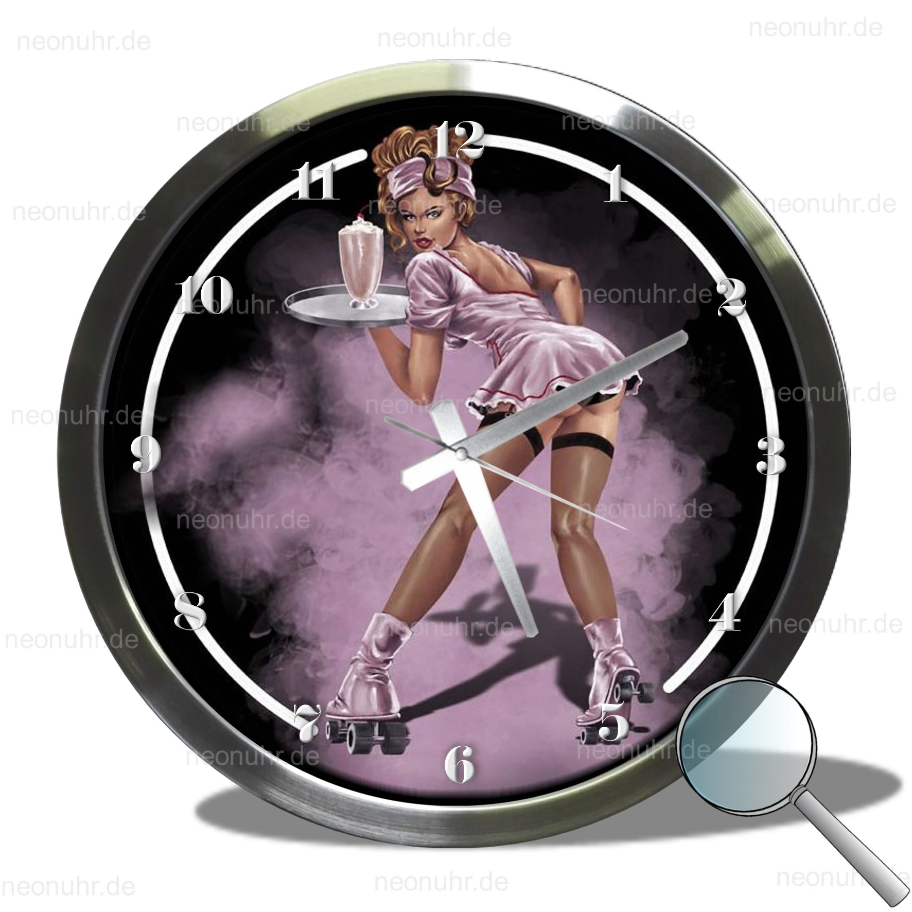 Neonuhr Neon Uhr Beleuchtete Uhr Wanduhr Neonwanduhr Neonuhren Wanduhren Neonklokken Neonclock Beleuchtete Uhr Wanduhren Mit Eigenem Motiv Mustang Diner Neonuhr 50er 60er Vintage Wanduhr Neonuhr Neon Uhr Neon Shake 66 Dinner Leuchtreklame Neon