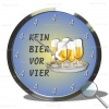 Wanduhr Kein Bier vor vier