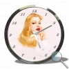 Wanduhr Pin Up smoke